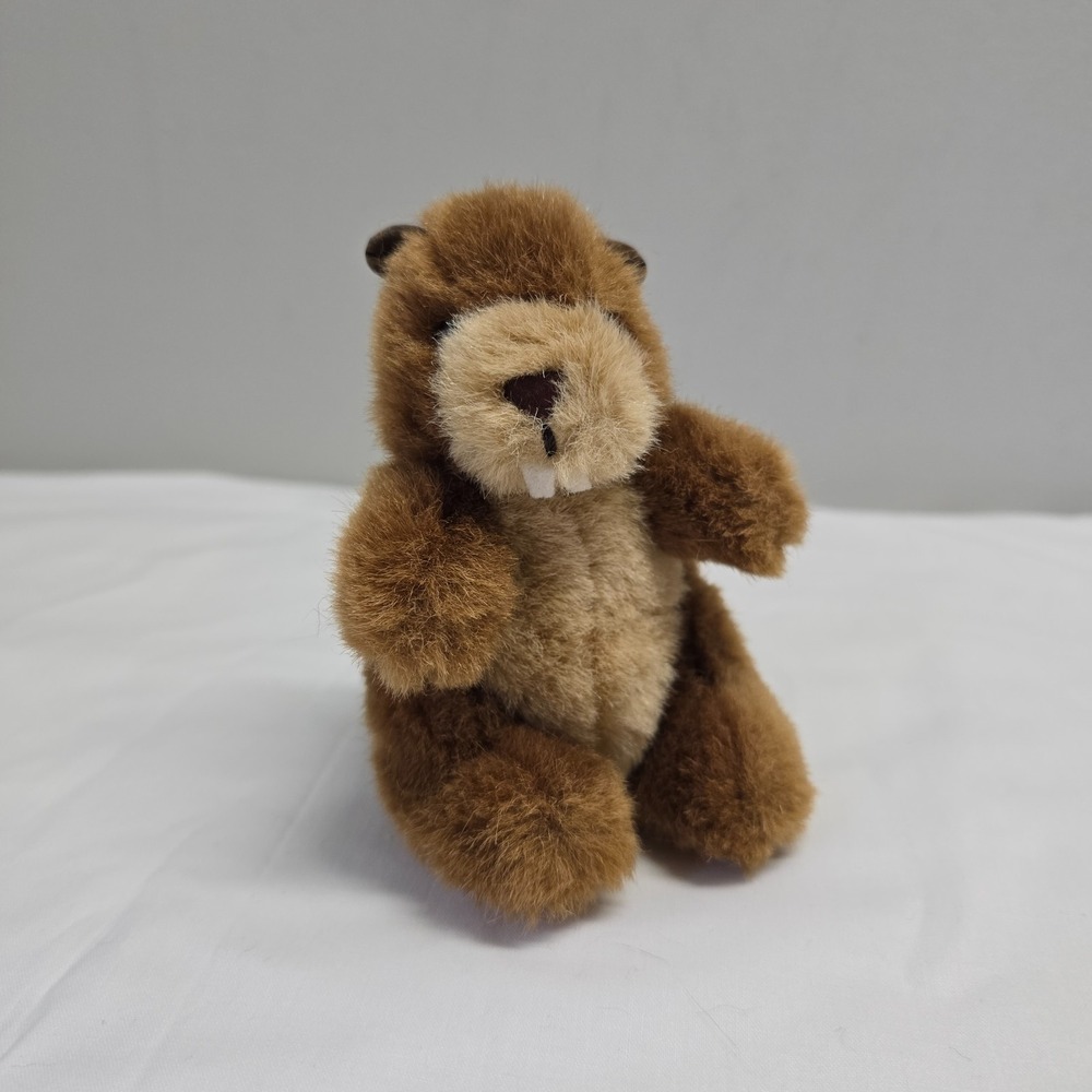 Mary Meyer Beaver Finger Puppet Plush Brown Small 1997‎